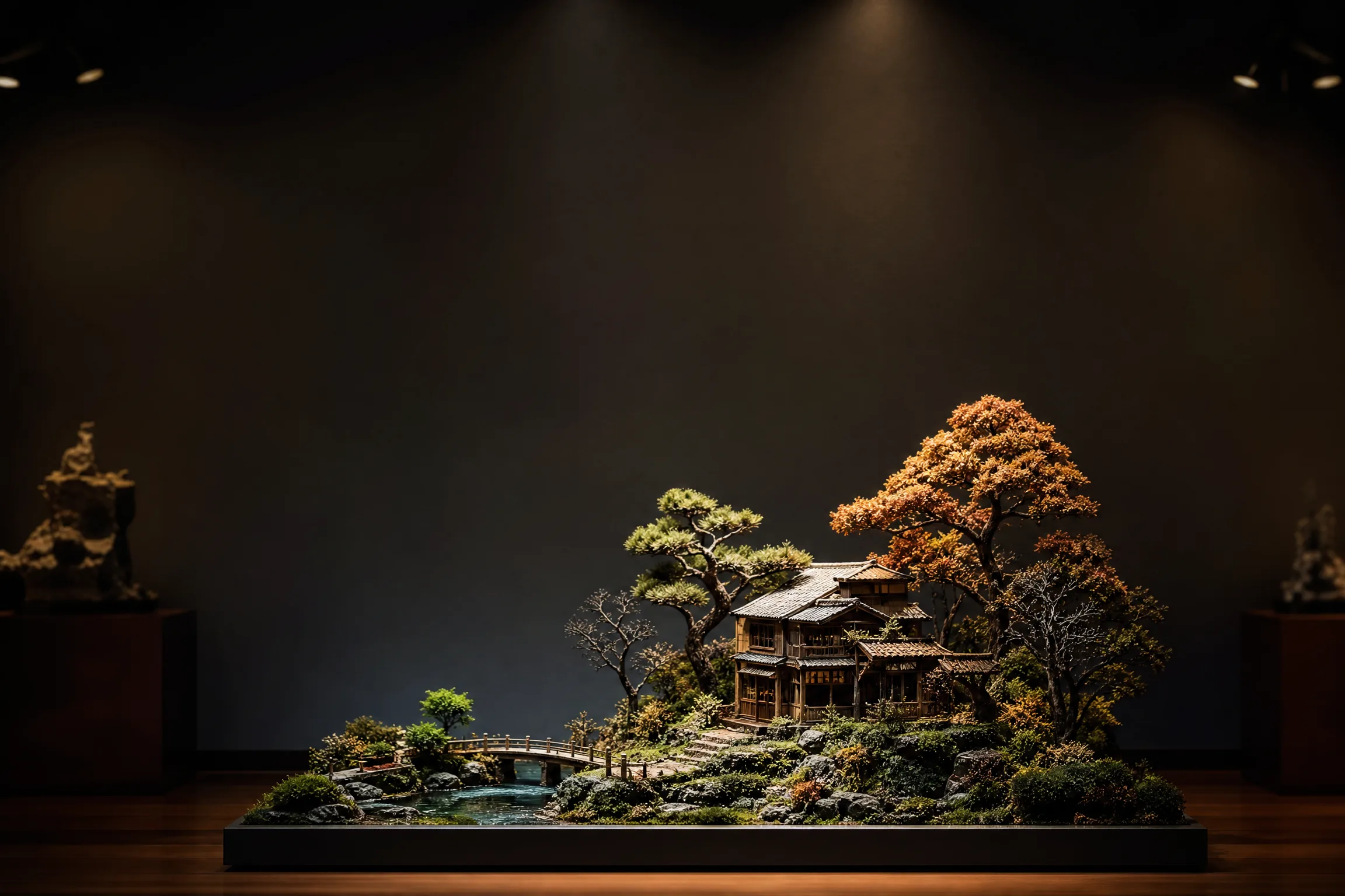 微缩模型艺术展海报背景​